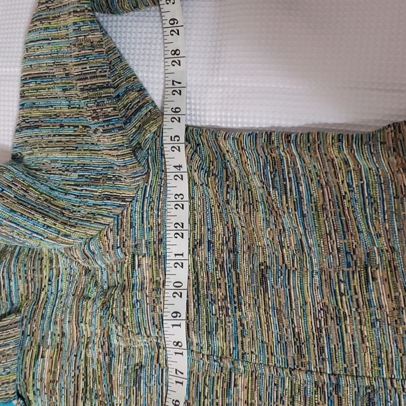 Coldwater Creek. Woven Blue/Grrens, Long Sleeved, Full Zip Jacket. Size 2X. - Picture 9 of 15